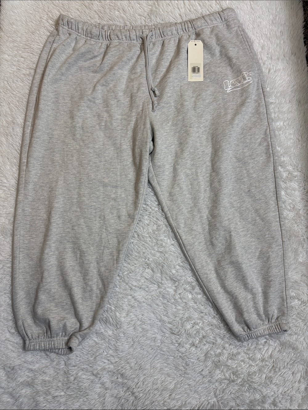 NWT Levi’s Light Heather Grey Fleece Cuff Ankle Sweats Size 4X